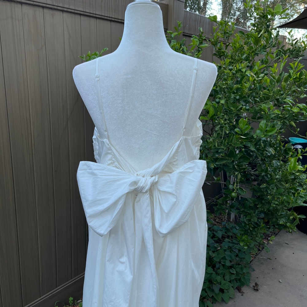Petal & Pup Alice Bow Back Midi Dress Cotton White size XL NWT - Picture 7 of 9